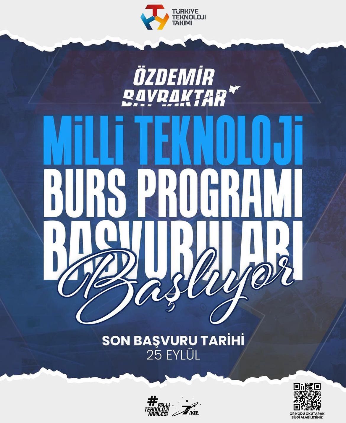 Özdemir Bayraktar Milli Teknoloji Burs Programı başvuruları başladı